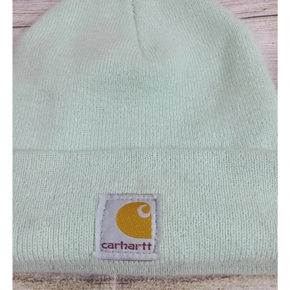 Carhartt Watch Beanie Toboggan Hat Children's Youth One Size Mint Green Winter